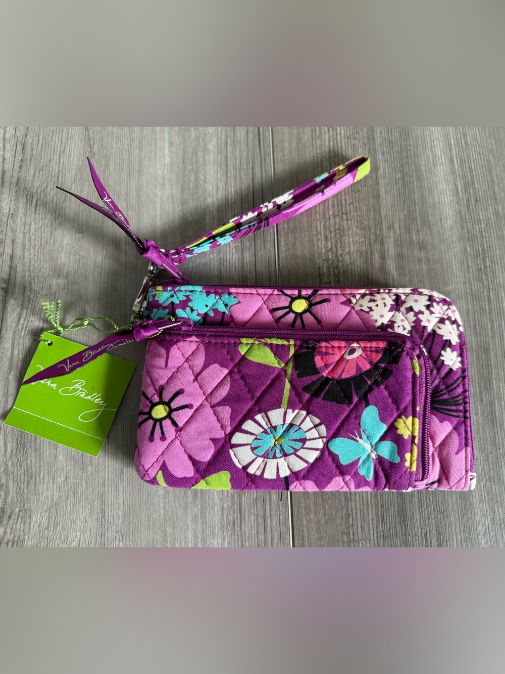 Vera Bradley Zip Zip Wristlet in Flutterby NWT